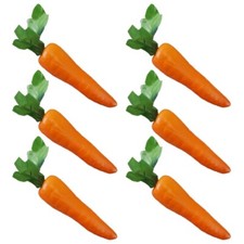 Artificial Carrots 6PCS Carrots Fake Vegetable Display for Dollhouse