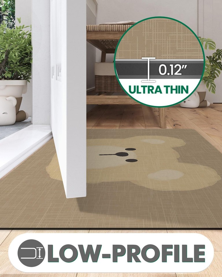 Adorable Flat Door Mat UltraThin Absorbent NonSlip Perfect for Kids