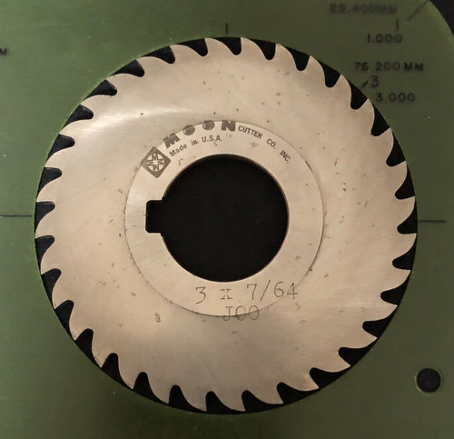 Moon 3 x 7/64 x 1 30T Slitting Slotting Saw !