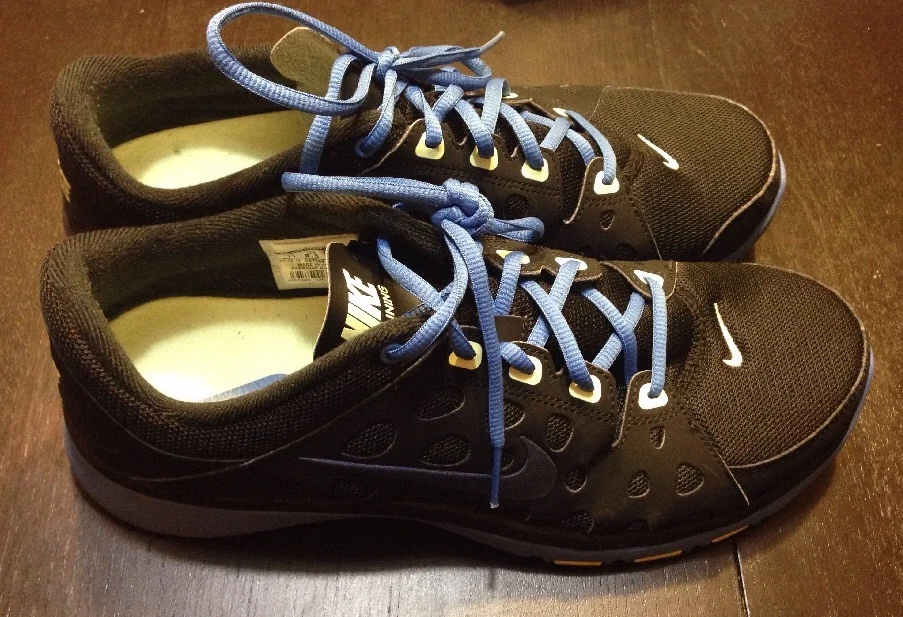 Nike Flex Supreme TR Black Blue Womans 11 Worn Once   Excellent Condition