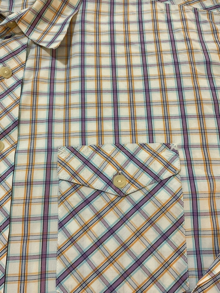 Resistol Double R Multi-Color Purple Plaid Shirt  Western Cowboy Men Sz 2XL - Image 4 of 4