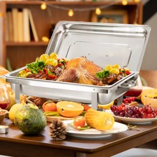 2/4/6 Pack Chafing Dish, 9L Stainless Steel Chafing Dish for Parties, Wedings