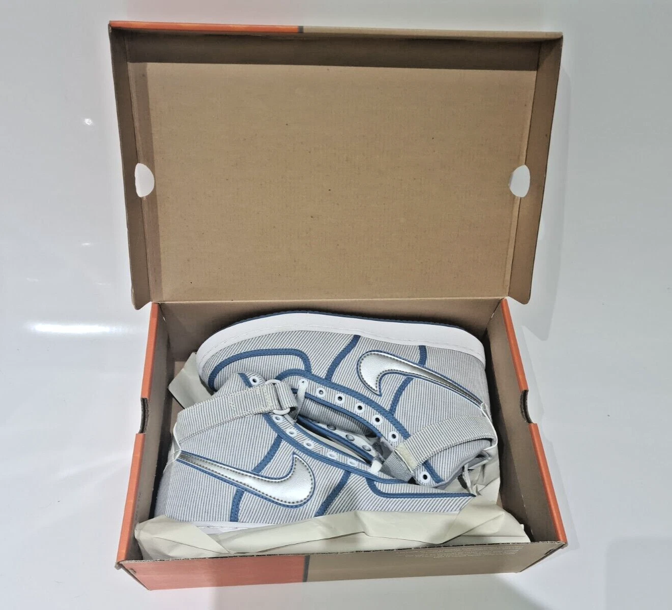 Vintage 2003 Nike Vandal Supreme Geoff McFetridge argent cascade bleu 307389 101