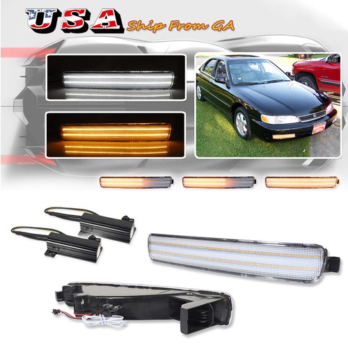 2X Clear Switchback LED DRL Signal Light For 73-79 Ford F-150 - Foto 14