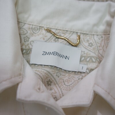 Zimmermann white matchmaker boxy denim jacket Size AU 1 US S