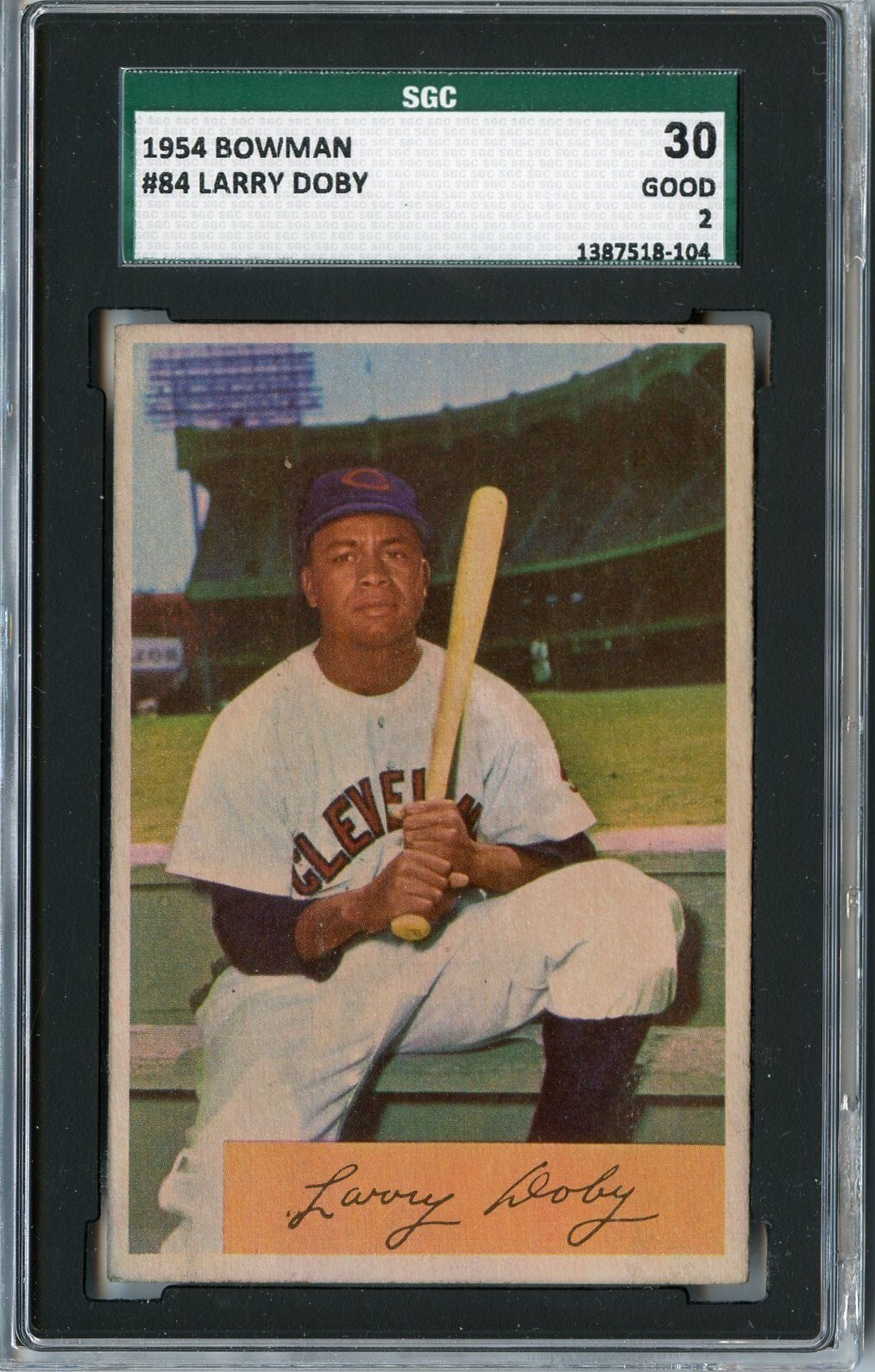 1954 Bowman Larry Doby Cleveland Indians #84 💥💥🎆 SGC Graded 2