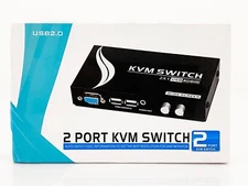 2x1 Port USB Audio KVM Switch MT-202UK VGA Widescreen