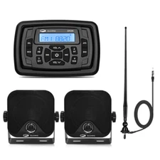 Bluetooth Stereo Radio Boat Marine Receiver AM FM System USB/AUX MP3 Player Kit