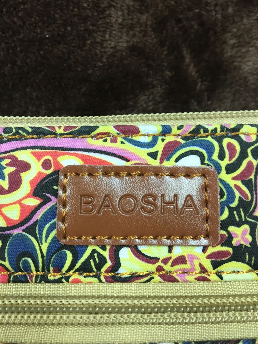 Baosha Floral Print Canvas Strap Cross Body Zippered Closure Purse eBay