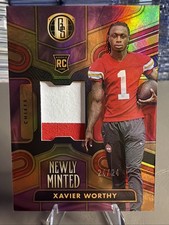 2024 Panini Gold Standard Football Xavier Worthy 24/24 Bookend Patch Chiefs
