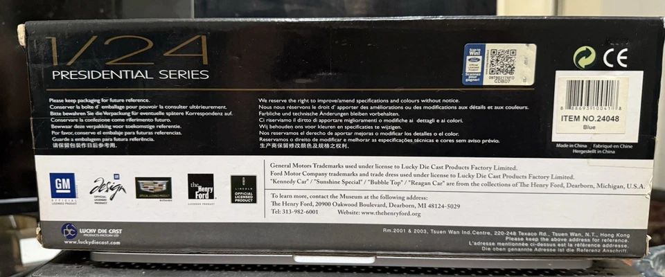 Road Signature Presidential Series 1961 Lincoln X-100 Kennedy Car 1:24 Scale - Image 4 of 4