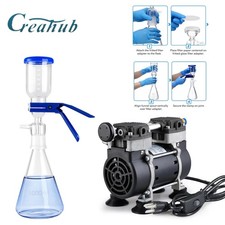 Complete Lab Vacuum Filtration Set: 1000mL Funnel & 180W 50 L/min Vacuum Pump