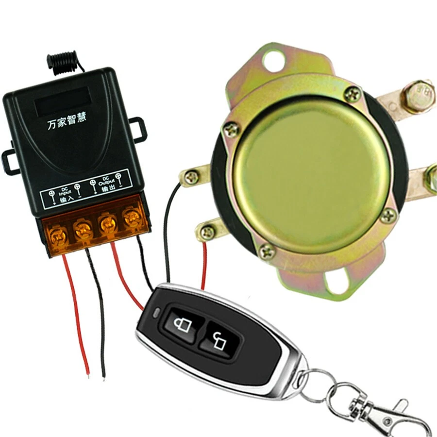 Kit de sistema de válvula solenoide de control remoto inalámbrico interruptor de batería de coche de cobre de 12 V Foto 2 de 4