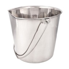 ProSelect Stainless Steel Flat Sided Pails — Durable Pails for Fences, Cages,...