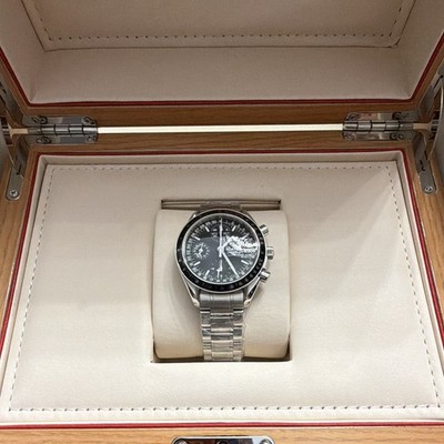 OMEGA Speedmaster Auto Chronograph Tachymeter Black Dial Steel Bracelet Box