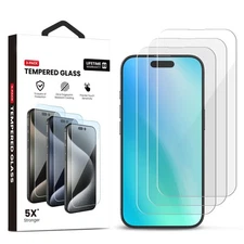 Tempered Screen Protector Glass Lot for iPhone 15 Pro Max/16 Plus/15 Plus (6.7)