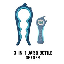 Otstar Jar Opener Bottle Opener and Ring Pull Can Opener for Weak Hands