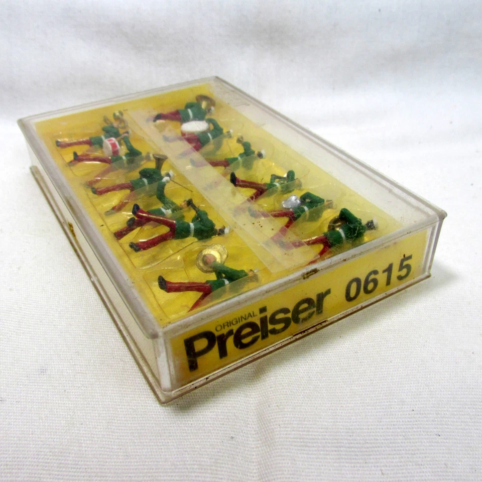 Raro PREISER #0615 HO Escala 1/87 Modelo Conjunto de 12 Intérpretes de Banda de Marcha Alemania Foto 3 de 4
