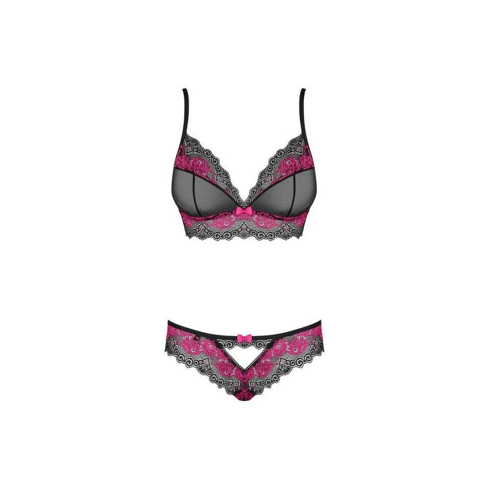 Unterwäsche-Set Obsessive Tulia Schwarz L/XL - Bild 3 von 4