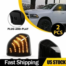 Smoke LED Side Mirror Sequential Turn Signal Light For Dodge Ram 1500 2500 3500