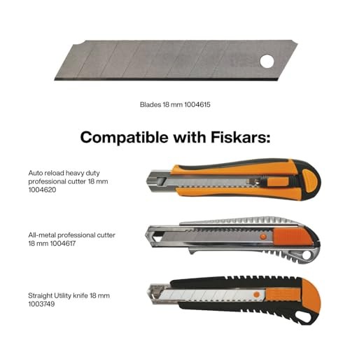 Fiskars Profi-Magazincuttermesser 18 Mm Orange/Schwarz-image