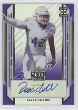 2021 Leaf Metal Draft Purple Rainbow 25/25 Zaven Collins #BA-ZC1 Auto g2u