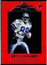 MICHAEL IRVIN HoF DALLAS Cowboys 1999 Playoff Absolute SSD card# 27