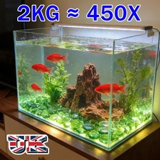 【Bigger 】450 PCS Green Glass Nuggets Pebbles Stones Gems Vase Wedding Decor UK