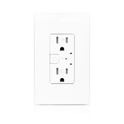 Smart Wall Outlet, 2 Individually Controlled Ports, 15Amp TR Receptacle Compatib