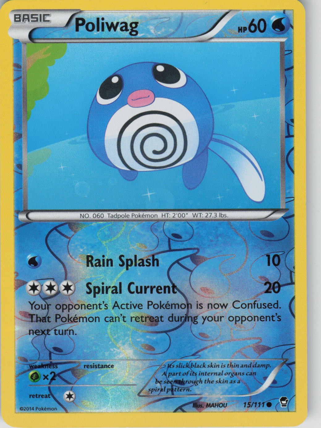 Poliwag 15/111 Common Furious Fists Pokemon Lightly Played