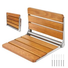 Folding Shower Seat Wall Mounted Shower Bench Teak Folding Shower Chair Wood ...