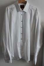M S Collection - GENTS VINTAGE LUXURY EVENINGWEAR SHIRT w/PLEATED FRONT Size 18