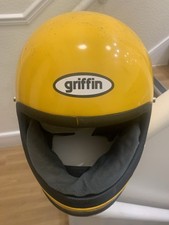 Yellow Griffin XL High Protection Motorcycle Helmet Full Face No Visor