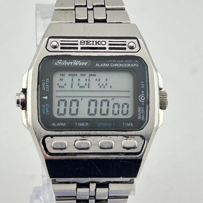 SEIKO Silver Wave D229-5000 腕時計 Seiko Silver Wave D229-5000 Digital Watch PARTIALLY WORKING FOR