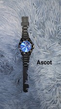 Ascot Armbanduhr Schwarz Blau