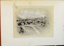 Original Old Antique Print C1902 Mexican Village World Pictures Fine Art 20th