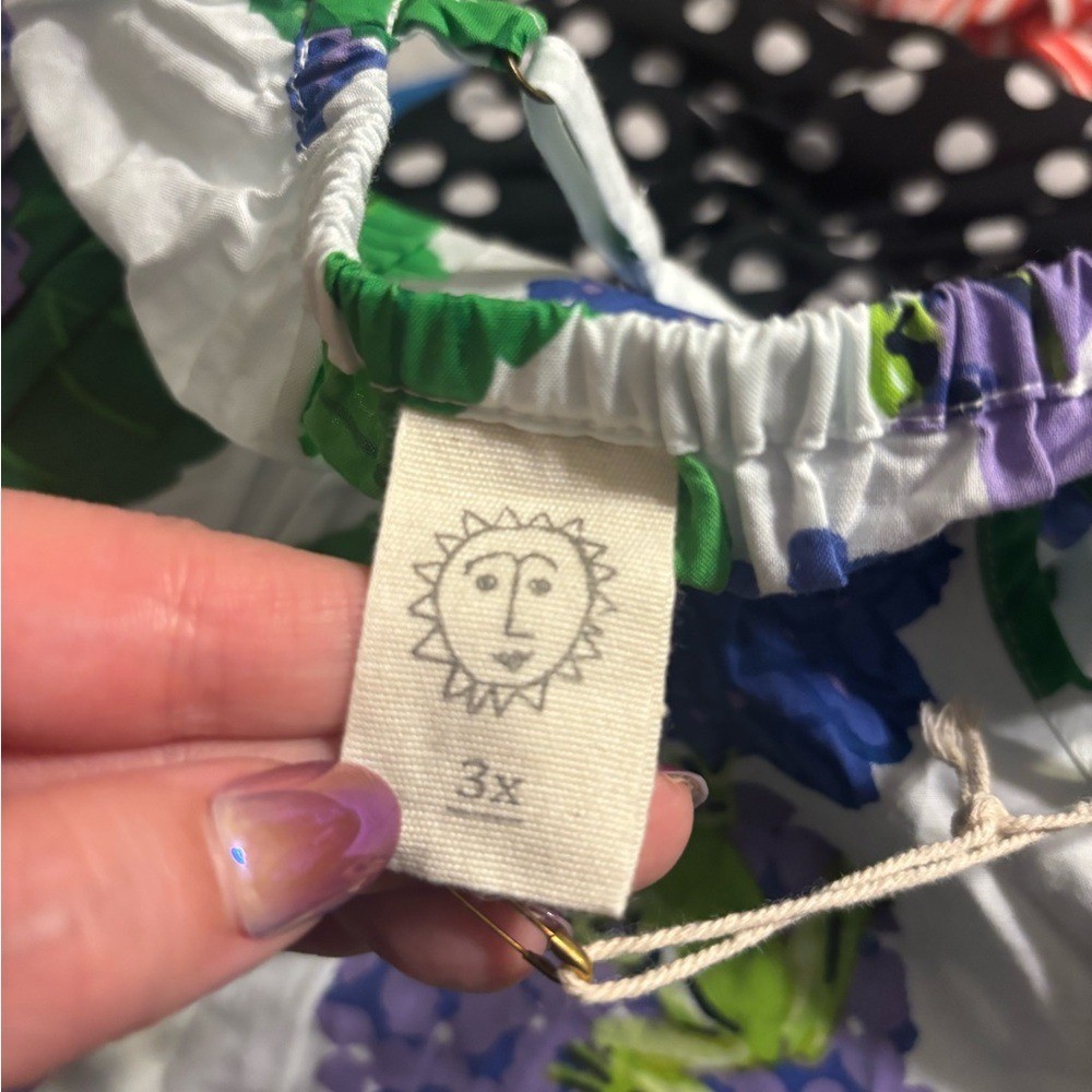 Printfresh Hydrangea Bird Frog Print Organic Cott… - image 6