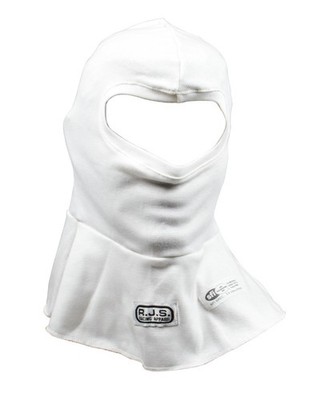 RJS 8001000 SFI 3.3 Single Layer White Nomex Single Eyeport Head Sock