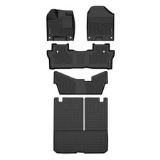 TPE Floor Mats Cargo Liner Backrest Mat Fit For 16-22 Honda Pilot All Weather