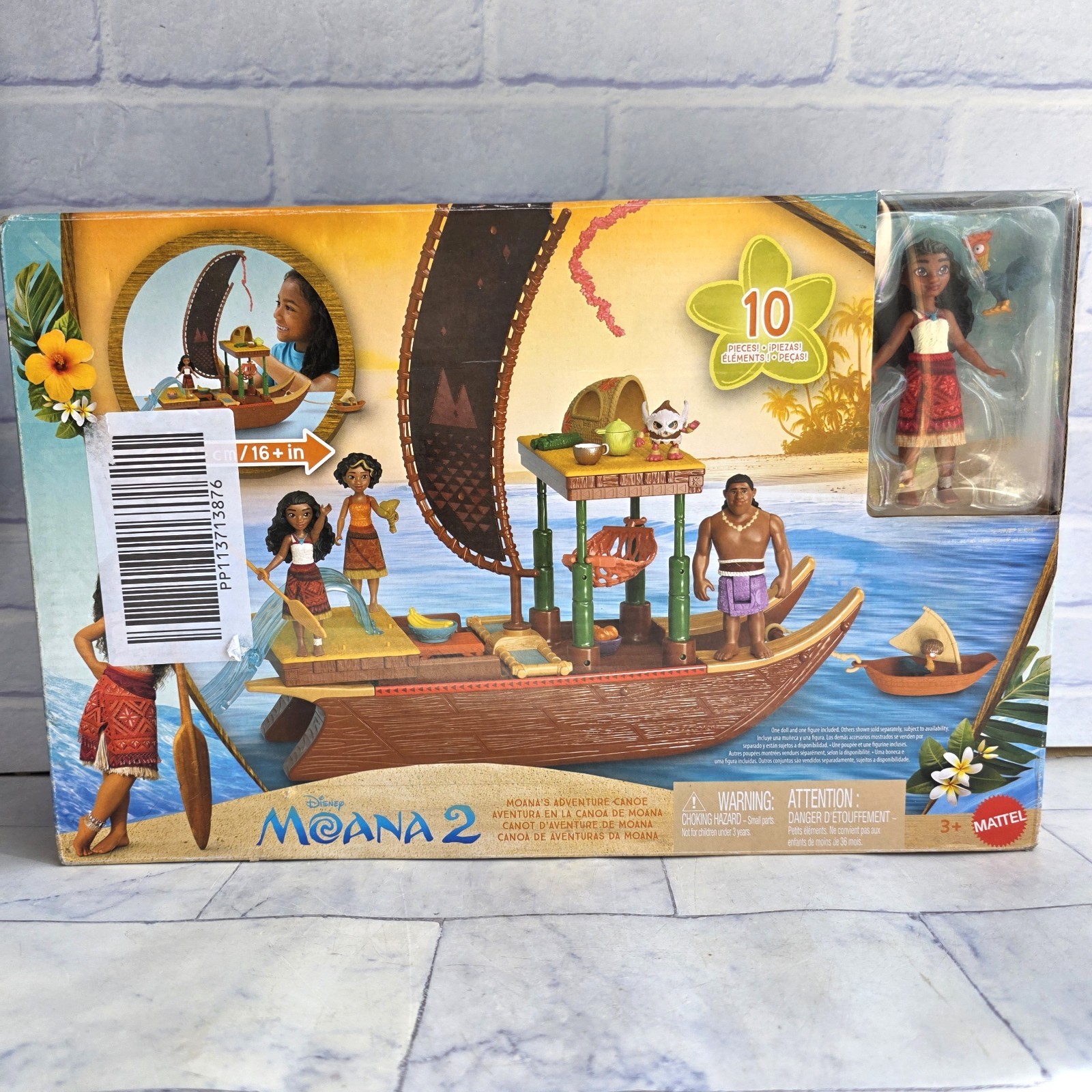 Character Options Mattel Disney Moana 2 Toys, Moana's Adventure Canoe Playset With Floating Canoe - Image 2