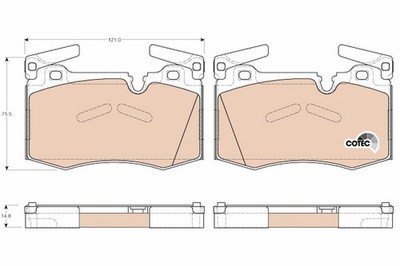 BREMSBELAGSATZ FÜR MINI MINI (R56), MINI MINI CLUBMAN (R55) - TRW GDB1948