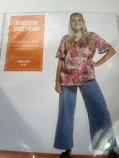 Women  s Sanctuary Sweetheart Flutter Sleeve Tunic And Flower Crown Size M 6-8