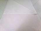 White with Pink Polka Dots Fabric. Approx 35x44.  Imperfect. See Below. J25-898