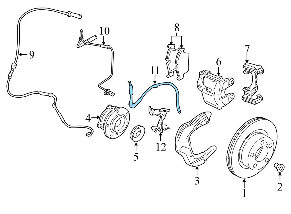 BMW 330I 2016-2018 - Manguera de freno delantero / línea 6792254 Foto 3 de 4
