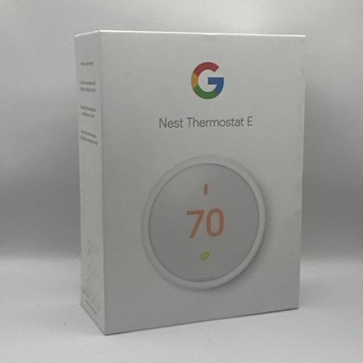 Google Nest Thermostat E Smart Thermostat - White (A0063) w/ Trim Kit Bundle