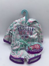 My Life As Blue Purple Tie-dye Pajamas "Snooze Mode On" Outfit 18 Doll New TA