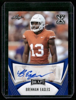 2021 Leaf Draft #BA-BE1 Brennan Eagles Autographs Blue
