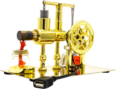 Stirling Engine Model, LED Power Demonstration Desktop Mechanical Display for Ph
