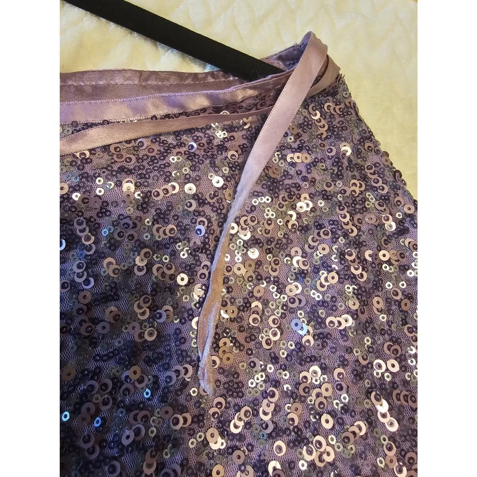 美国女孩伊莎贝尔紫色亮片舞蹈裙大号14/16 — 第 3/4 张图片