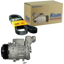 NISSENS Klimakompressor + CONTI 5PK1750 für MERCEDES-BENZ A W168 VANEO 414